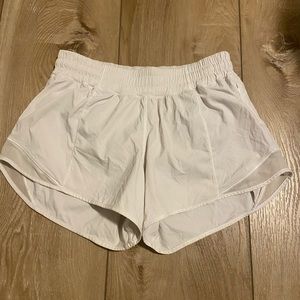 White Lululemon shorts